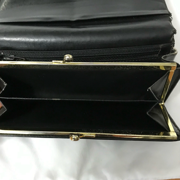 Celine Macadom Black & Brown Long Continental Wallet Vintage GUC - Picture 7 of 11